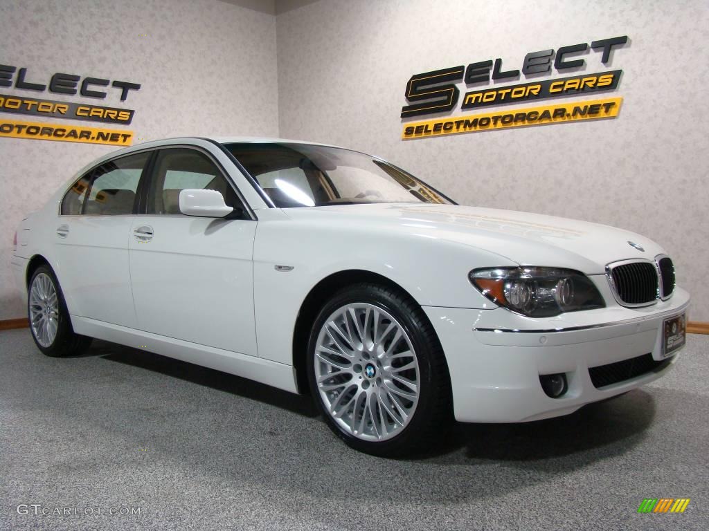 2006 7 Series 750Li Sedan - Alpine White / Dark Beige/Beige III photo #3