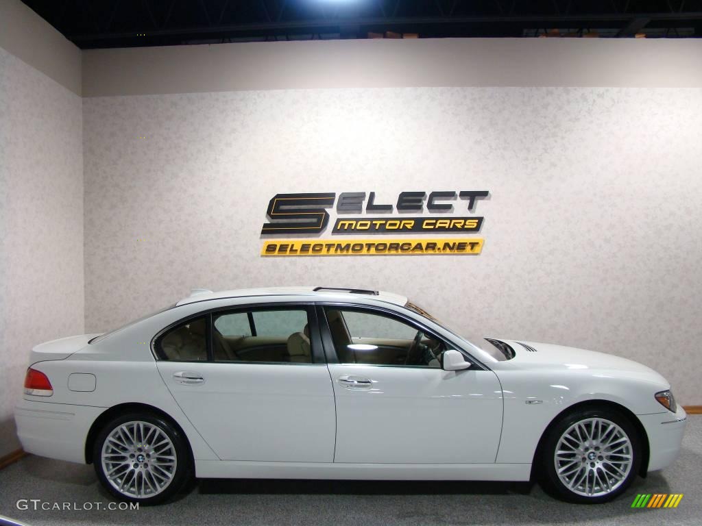 2006 7 Series 750Li Sedan - Alpine White / Dark Beige/Beige III photo #4