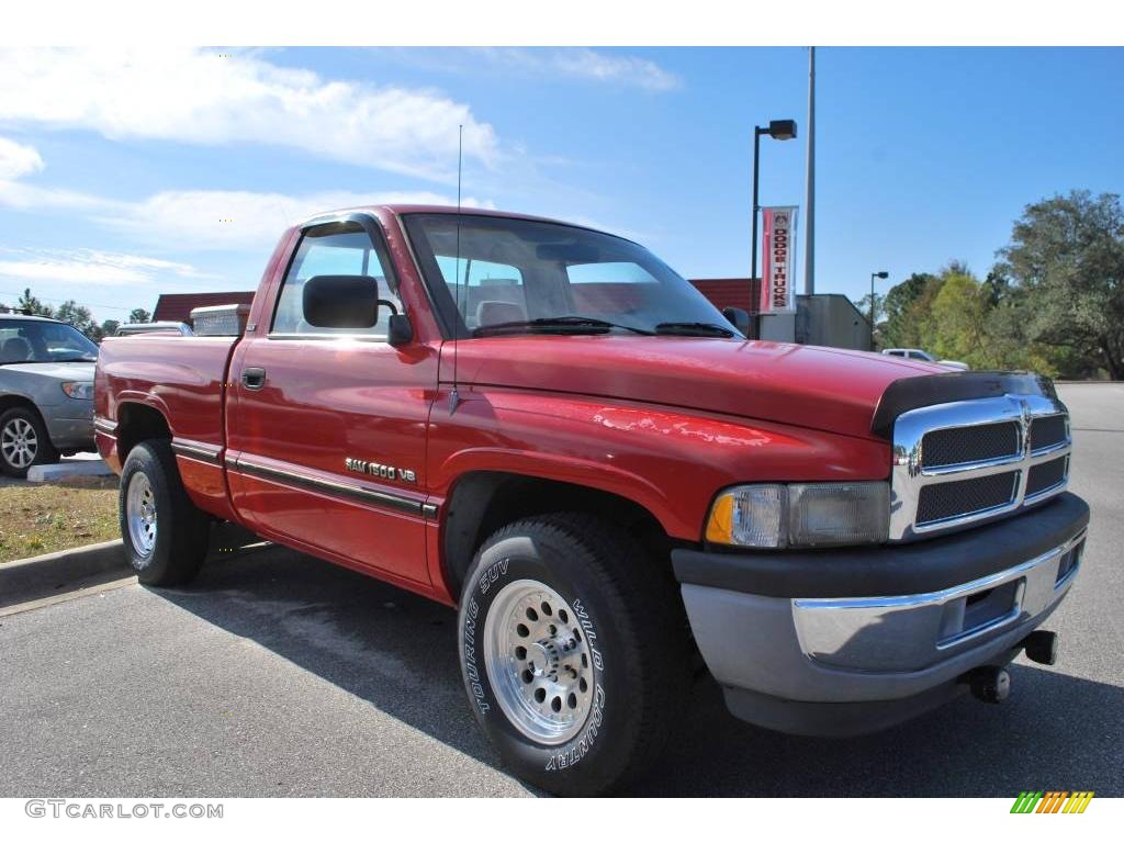 1994 Ram 1500 SLT Regular Cab - Poppy Red / Grey photo #7