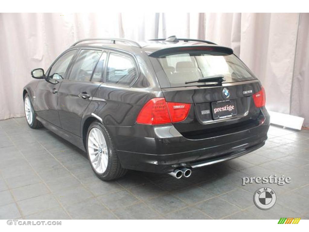 2009 3 Series 328xi Sport Wagon - Black Sapphire Metallic / Saddle Brown Dakota Leather photo #3