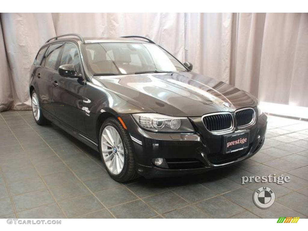 2009 3 Series 328xi Sport Wagon - Black Sapphire Metallic / Saddle Brown Dakota Leather photo #6
