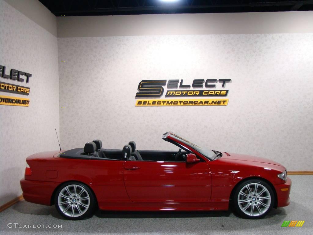 2006 3 Series 330i Convertible - Electric Red / Black photo #4