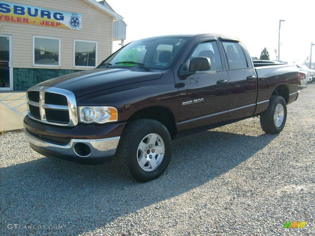 2004 Ram 1500 SLT Quad Cab 4x4 - Deep Molten Red Pearl / Dark Slate Gray photo #1