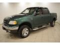 2001 Dark Highland Green Metallic Ford F150 XLT SuperCrew 4x4  photo #3