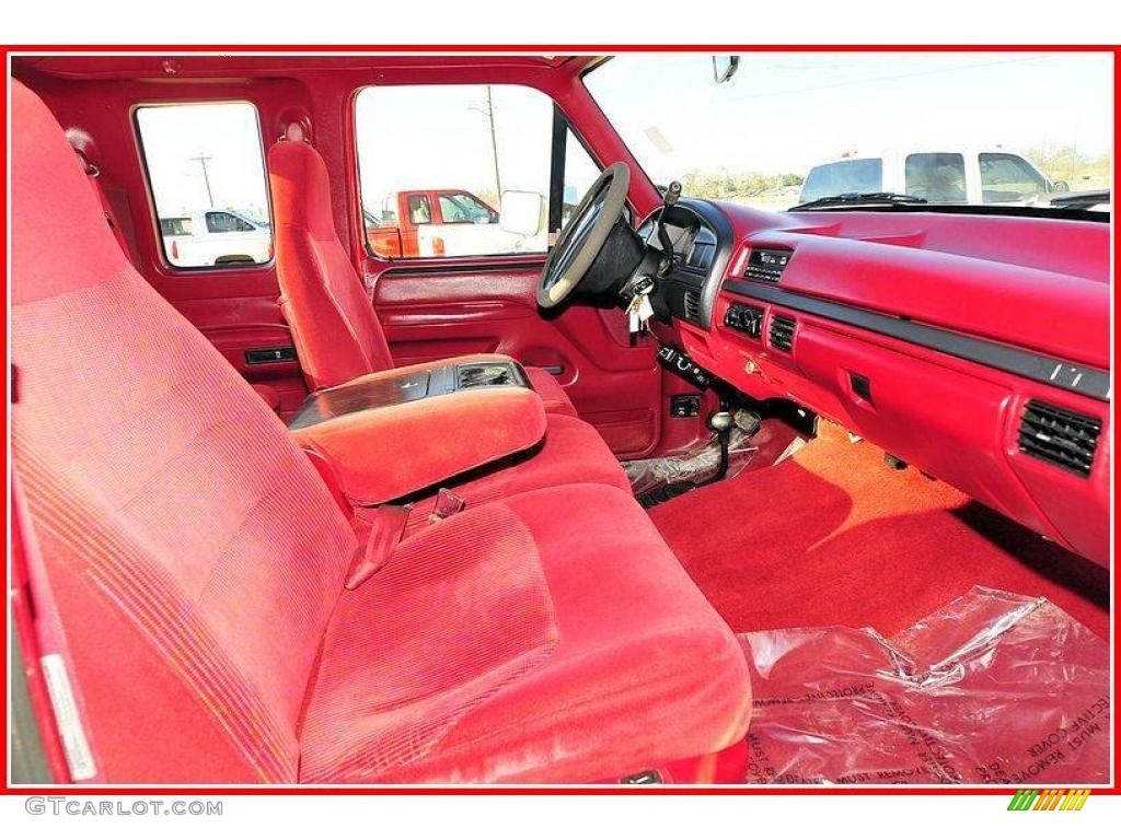 1997 F250 XLT Extended Cab 4x4 - Toreador Red Metallic / Ruby Red photo #17
