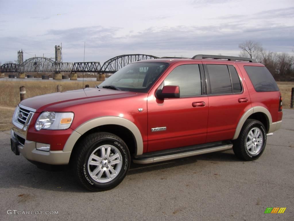 2008 Explorer Eddie Bauer 4x4 - Redfire Metallic / Camel photo #1