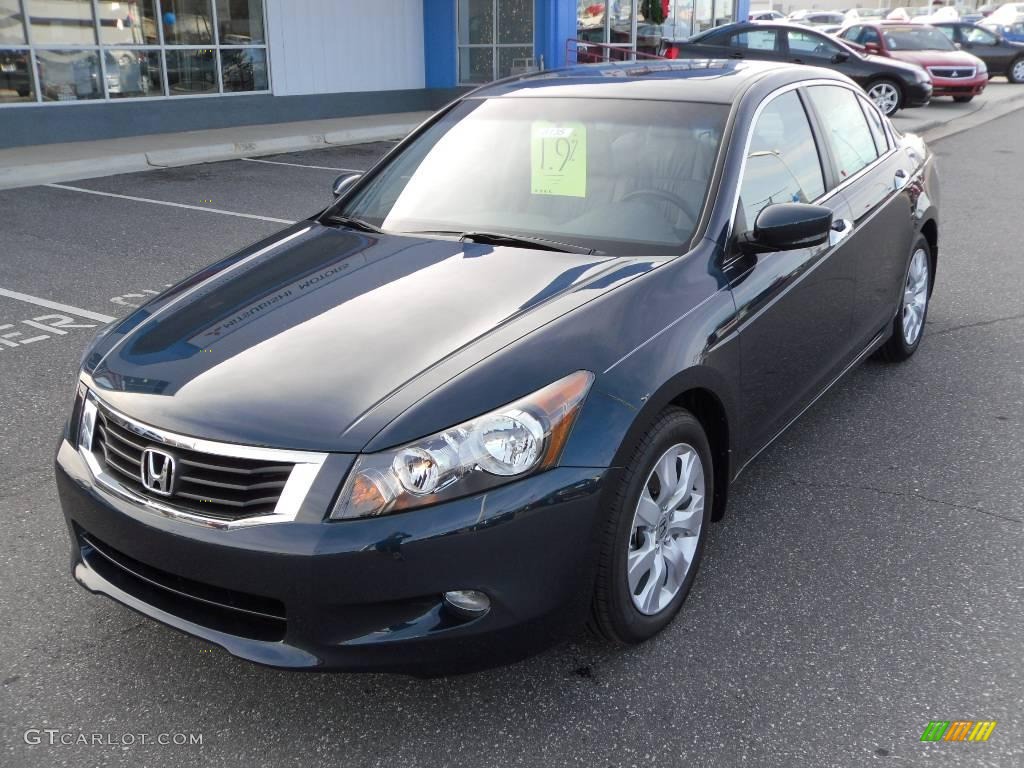 2010 Accord EX-L V6 Sedan - Bali Blue Pearl / Gray photo #1