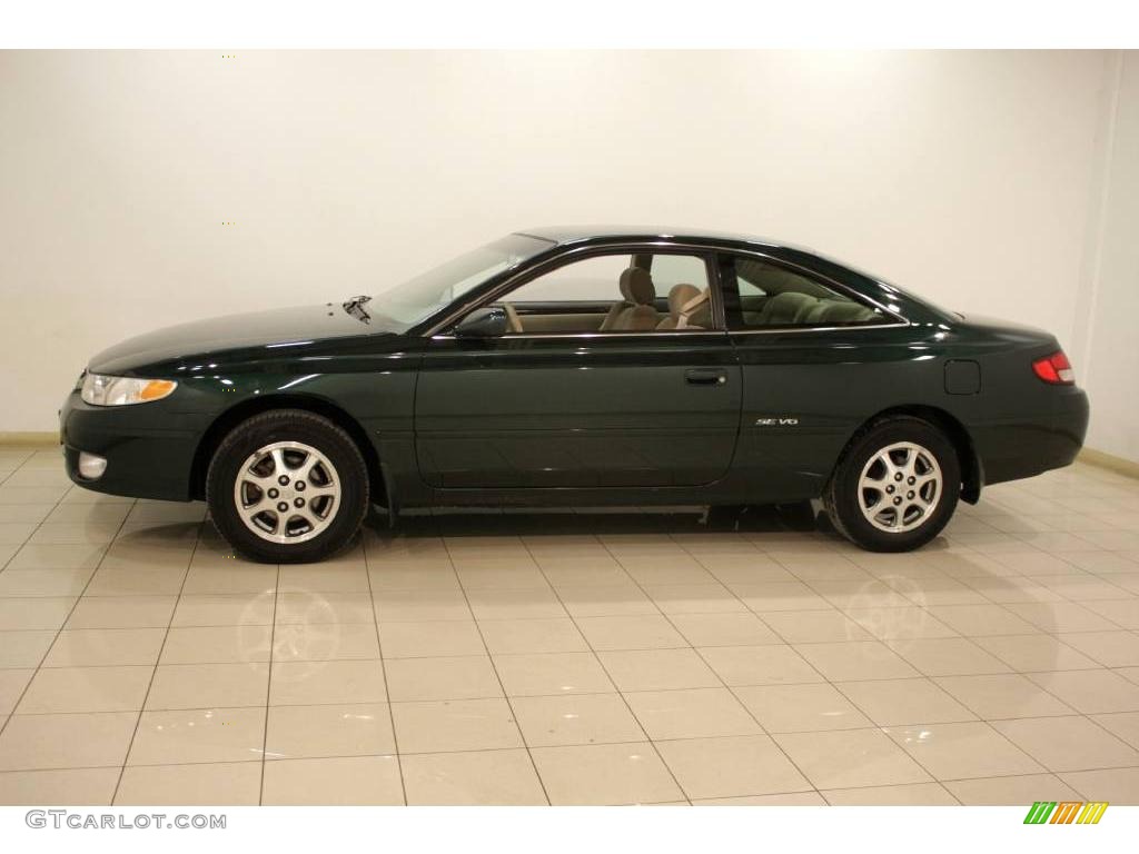 1999 Solara SE V6 Coupe - Fairway Green Pearl / Ivory photo #4
