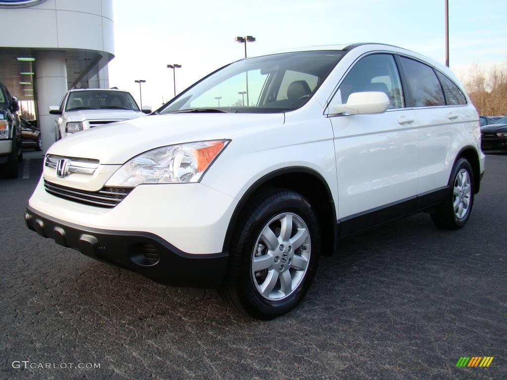 2008 CR-V EX-L - Taffeta White / Gray photo #6