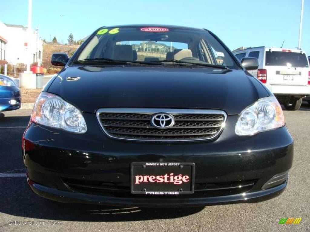 2006 Corolla LE - Black Sand Pearl / Beige photo #2