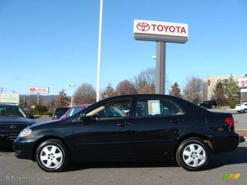 2006 Corolla LE - Black Sand Pearl / Beige photo #3