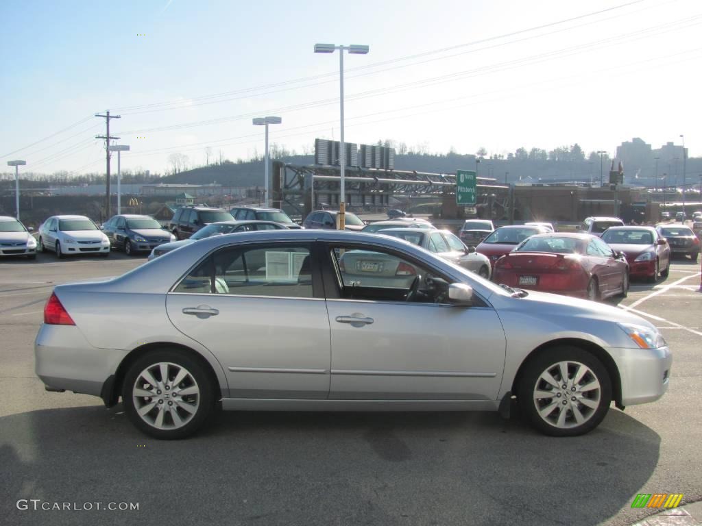 2007 Accord EX-L V6 Sedan - Alabaster Silver Metallic / Black photo #6