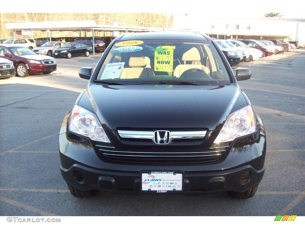 2008 CR-V EX 4WD - Nighthawk Black Pearl / Ivory photo #3