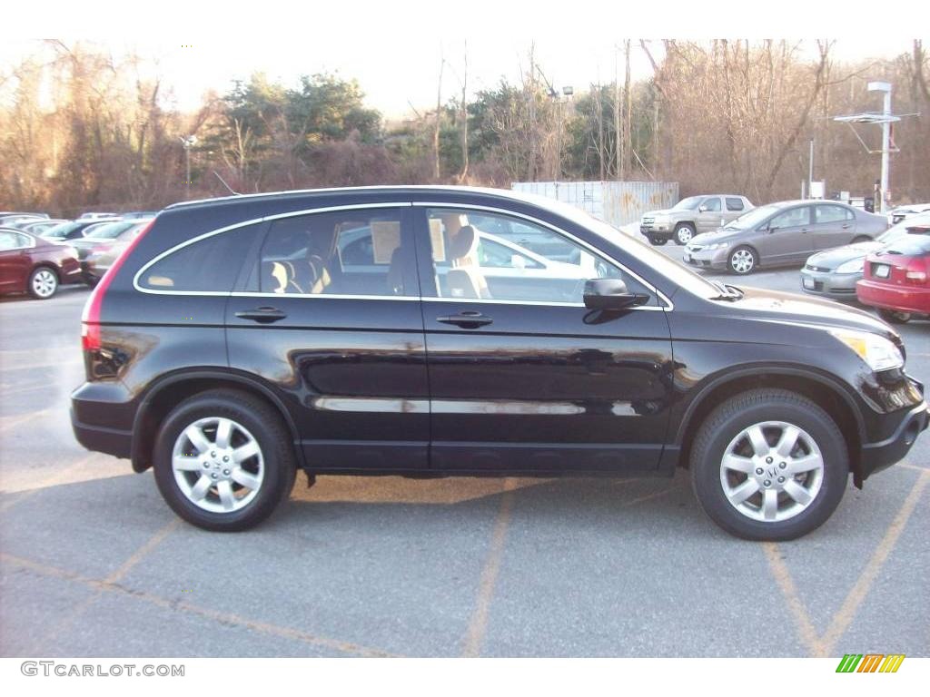 2008 CR-V EX 4WD - Nighthawk Black Pearl / Ivory photo #20