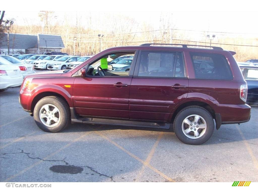 2007 Pilot EX 4WD - Dark Cherry Pearl / Gray photo #19