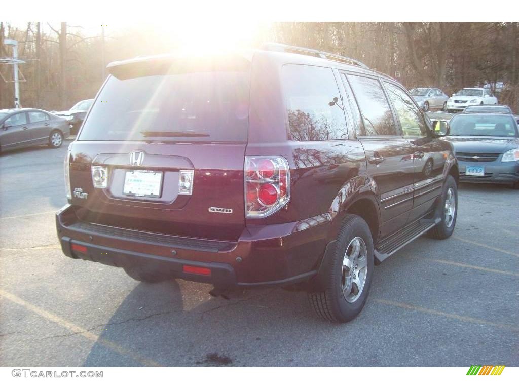 2007 Pilot EX 4WD - Dark Cherry Pearl / Gray photo #22