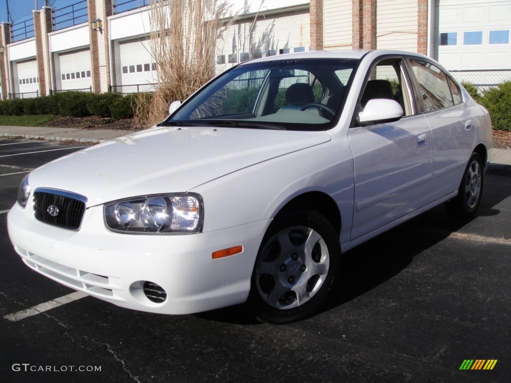 2001 Elantra GLS - Noble White / Gray photo #1