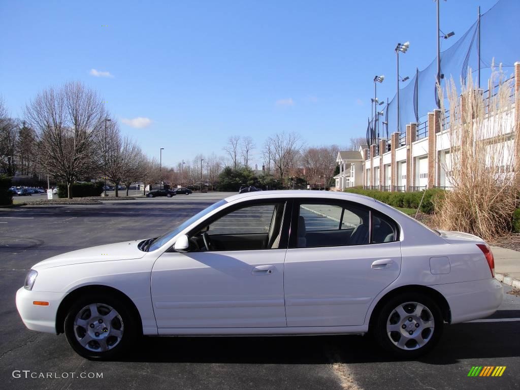 2001 Elantra GLS - Noble White / Gray photo #3