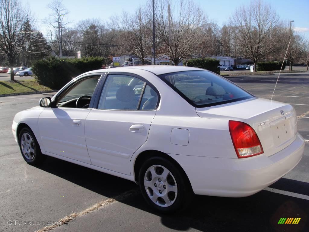 2001 Elantra GLS - Noble White / Gray photo #4