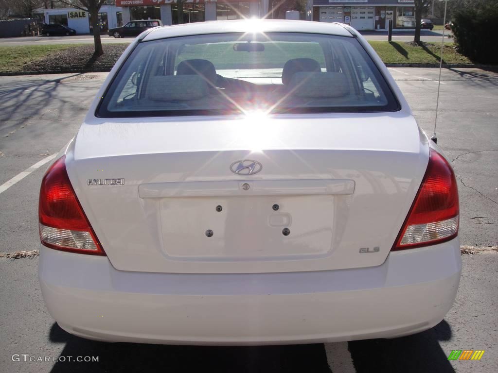 2001 Elantra GLS - Noble White / Gray photo #5