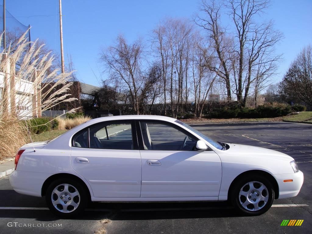 2001 Elantra GLS - Noble White / Gray photo #7
