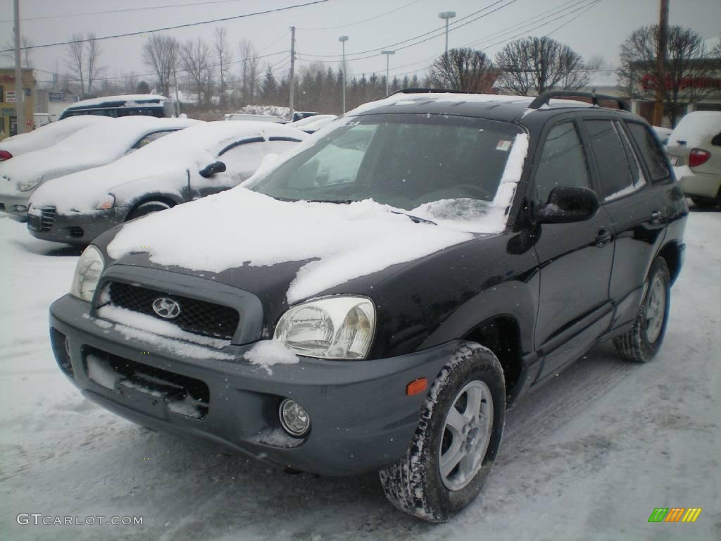 2001 Santa Fe GLS V6 - Obsidian Black / Gray photo #1