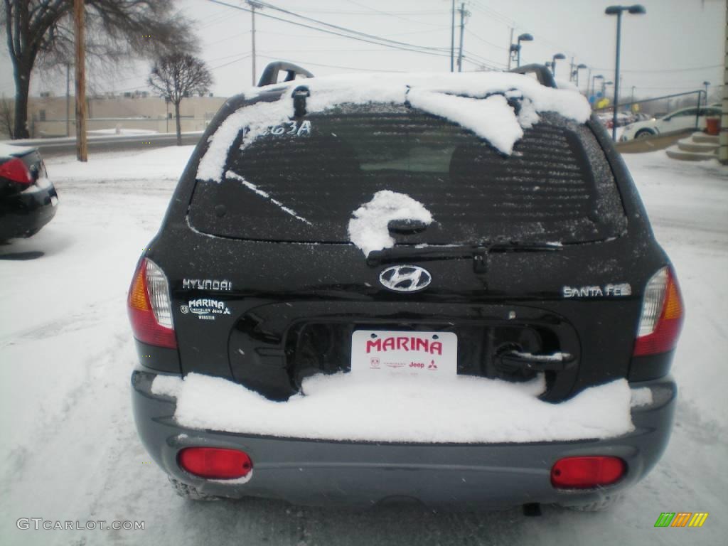 2001 Santa Fe GLS V6 - Obsidian Black / Gray photo #8