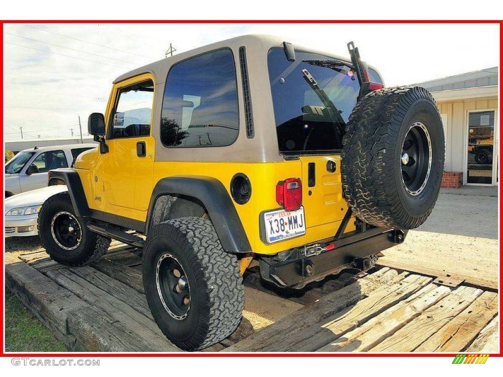 2004 Wrangler Rubicon 4x4 - Solar Yellow / Dark Slate Gray photo #3