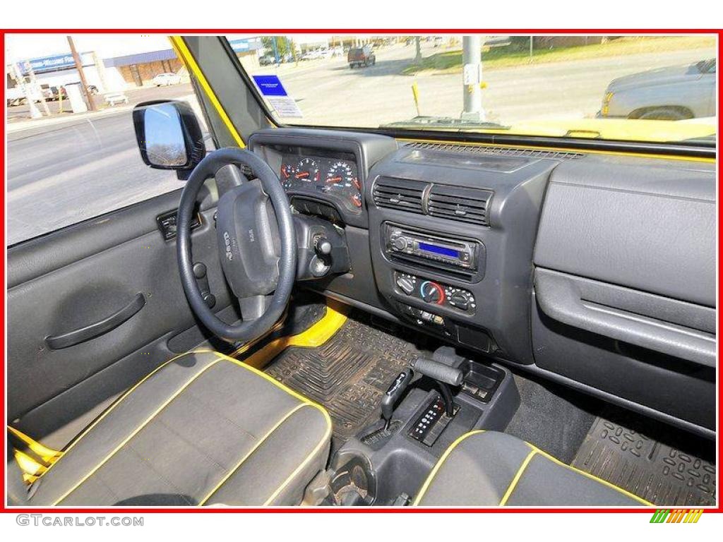 2004 Wrangler Rubicon 4x4 - Solar Yellow / Dark Slate Gray photo #23