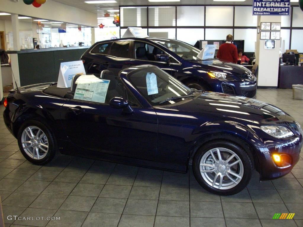 2009 MX-5 Miata Sport Roadster - Stormy Blue Mica / Black photo #2