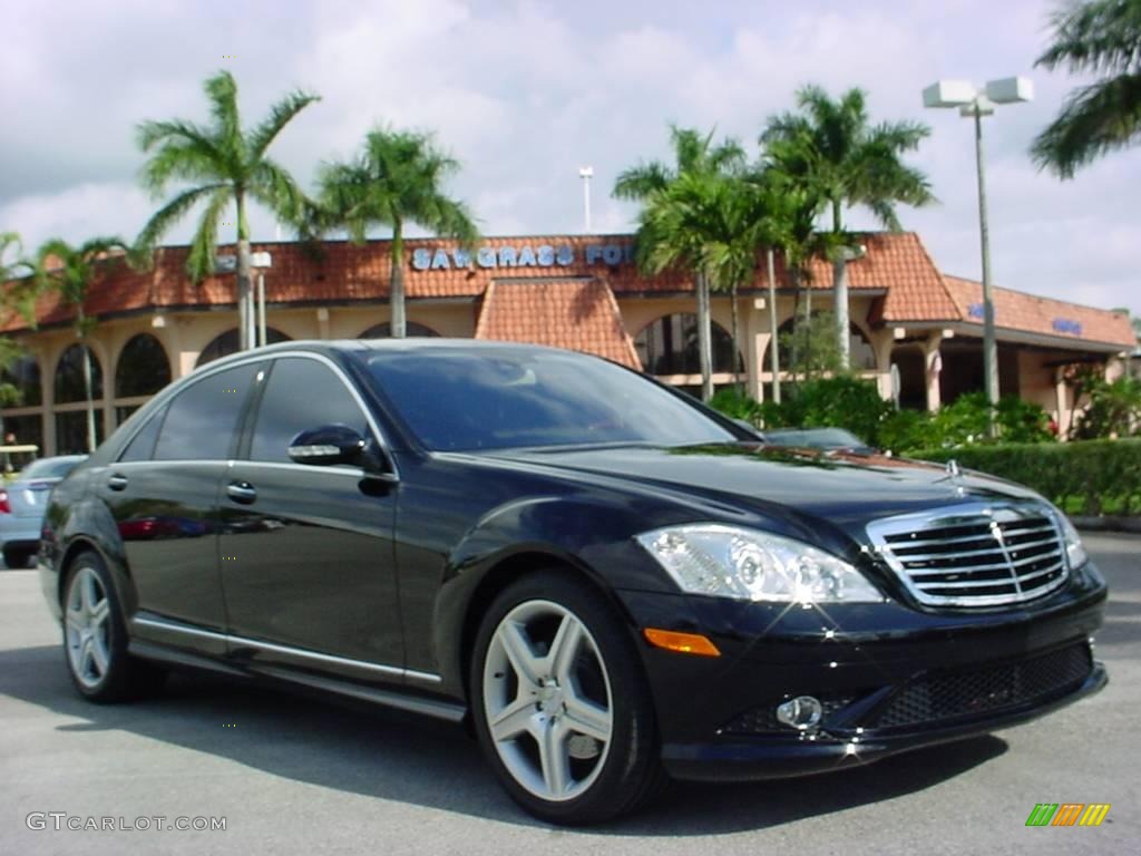 2008 S 550 Sedan - Black / Black photo #1