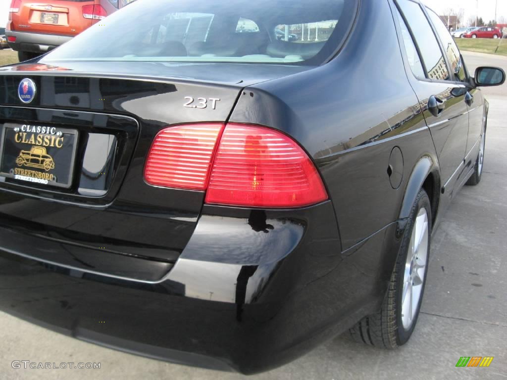 2008 9-5 2.3T Sedan - Black / Black photo #7