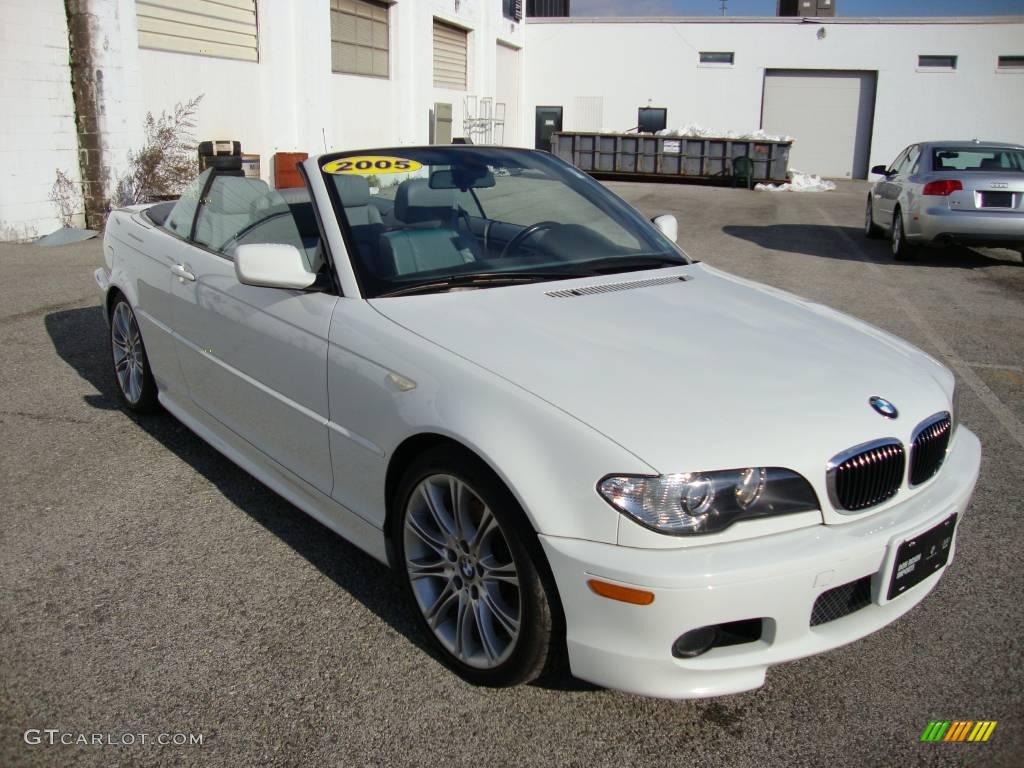 2005 3 Series 330i Convertible - Alpine White / Grey photo #4