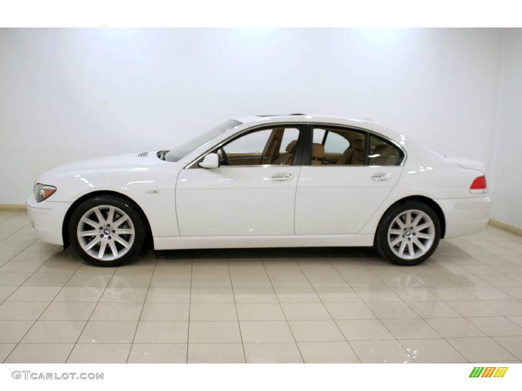 2006 7 Series 750i Sedan - Alpine White / Black/Natural Brown photo #4