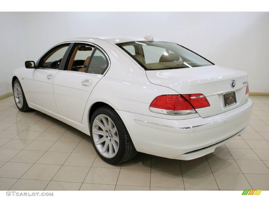 2006 7 Series 750i Sedan - Alpine White / Black/Natural Brown photo #5