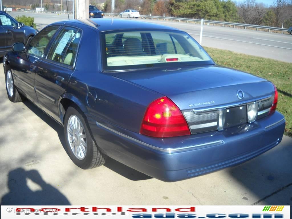 2009 Grand Marquis LS - Norsea Blue Metallic / Light Camel photo #4