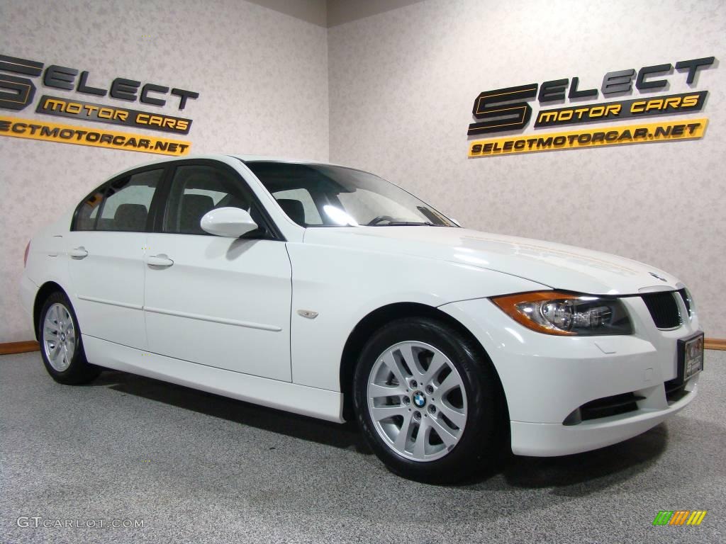2006 3 Series 325i Sedan - Alpine White / Black photo #3