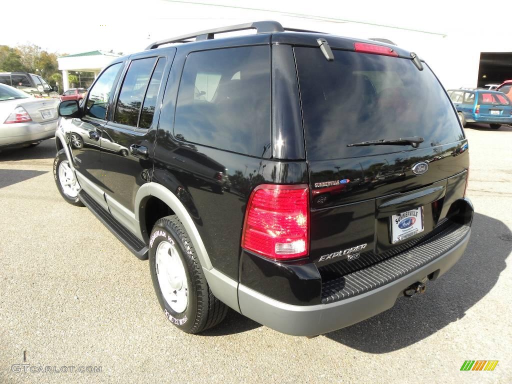 2002 Explorer XLT 4x4 - Black Clearcoat / Graphite photo #17