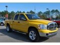 2007 Detonator Yellow Dodge Ram 1500 SLT Quad Cab  photo #7