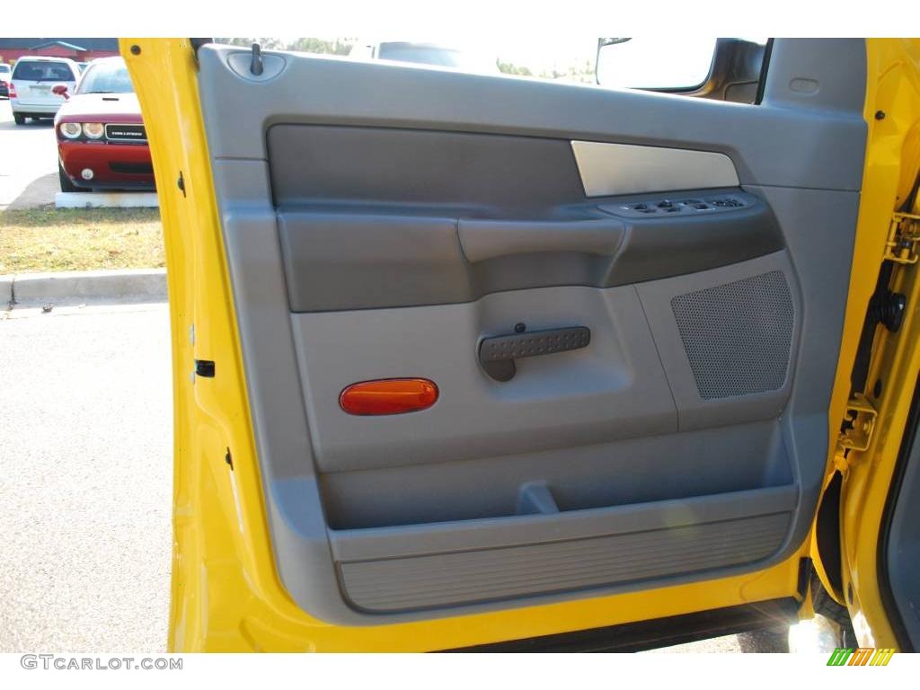 2007 Ram 1500 SLT Quad Cab - Detonator Yellow / Medium Slate Gray photo #17