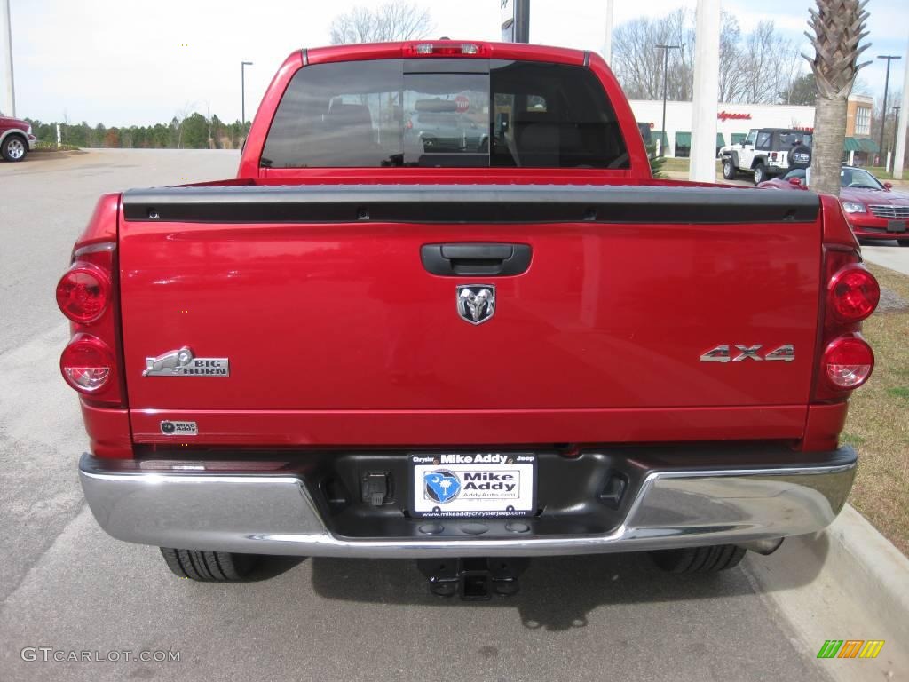 2008 Ram 1500 Big Horn Edition Quad Cab 4x4 - Inferno Red Crystal Pearl / Medium Slate Gray photo #4