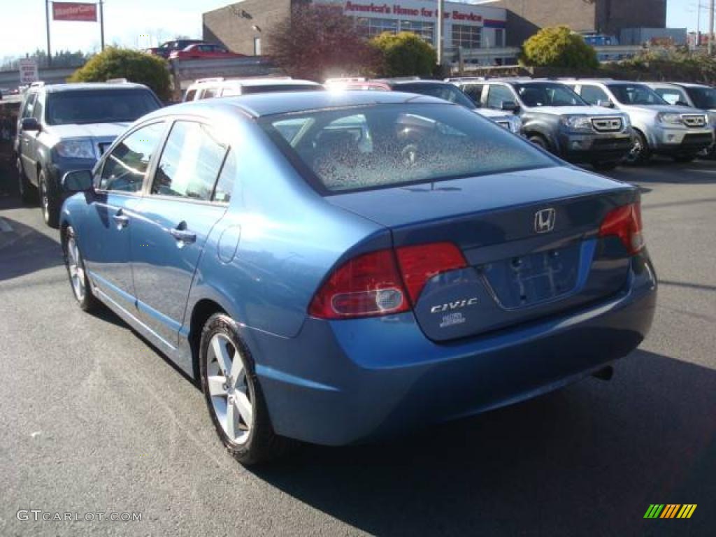2007 Civic EX Sedan - Atomic Blue Metallic / Gray photo #2