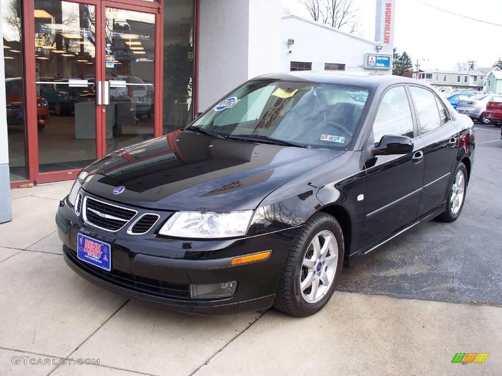 2007 9-3 2.0T Sport Sedan - Black / Black/Gray photo #1