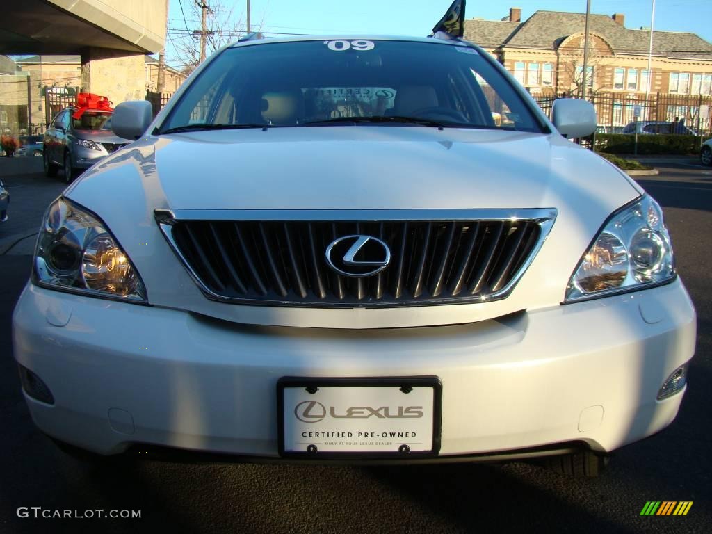 2009 RX 350 AWD - Crystal White Mica / Parchment photo #2