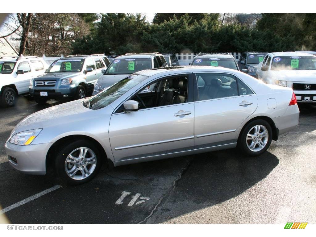 2007 Accord EX-L Sedan - Alabaster Silver Metallic / Black photo #9