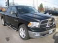 2010 Brilliant Black Crystal Pearl Dodge Ram 1500 Big Horn Crew Cab  photo #3