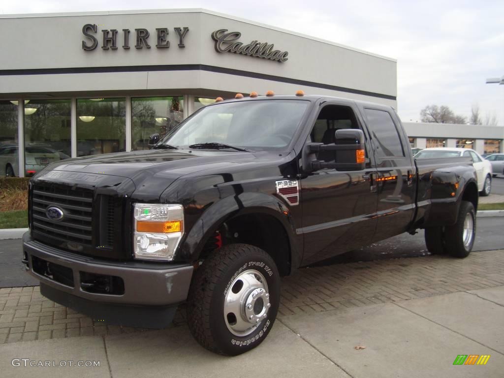 2008 F350 Super Duty FX4 Crew Cab 4x4 Dually - Black / Black photo #1