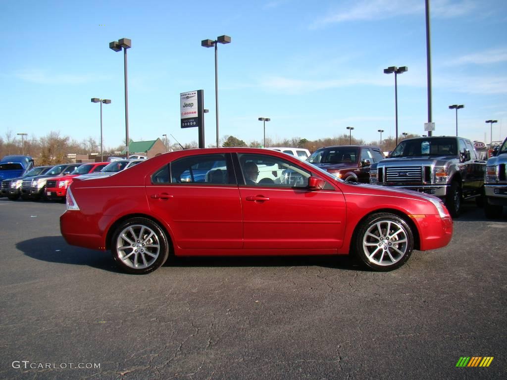 2008 Fusion SE - Redfire Metallic / Charcoal Black photo #2