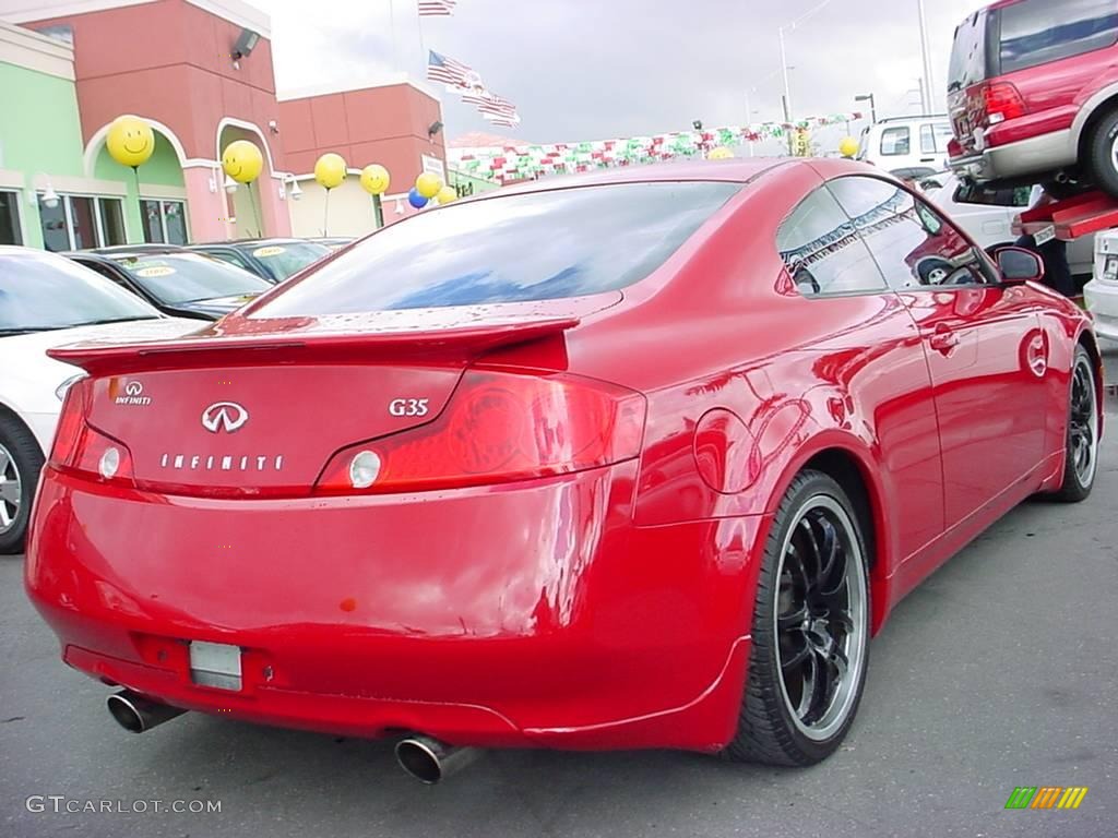 2005 G 35 Coupe - Laser Red / Graphite photo #3