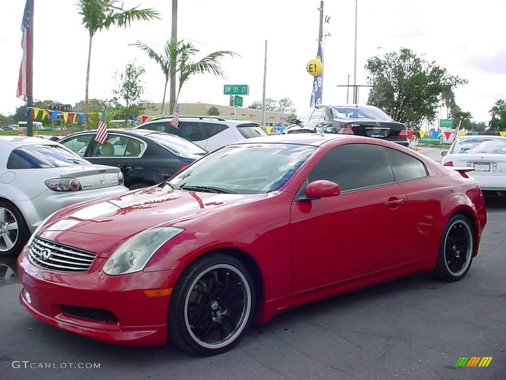 2005 G 35 Coupe - Laser Red / Graphite photo #6
